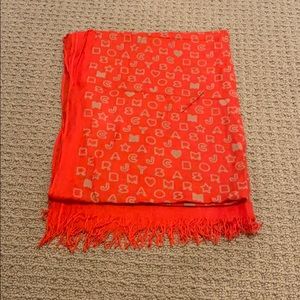 NEW Marc Jacobs Red Printed Scarf